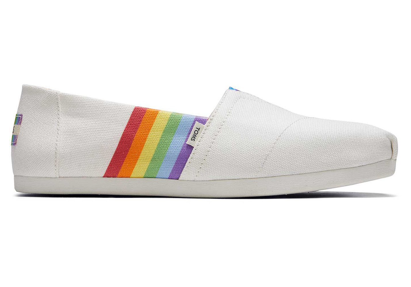 Toms Espadryle Damskie Białe - Alpargata Unity Rainbow - 31WEXZFUT